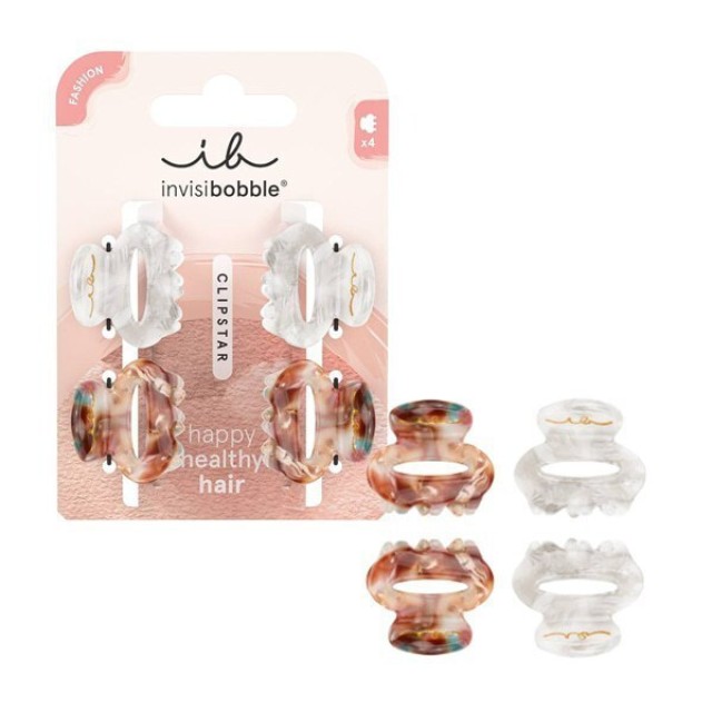 Invisibobble Clipstar Petit Bijoux S Σετ κλιπ μαλλιών 4τεμ