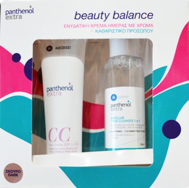 Panthenol Extra Beauty Balance Day Cream CC Σκούρο SPF15 & Micellar True Cleanser 3 In 1 100ml