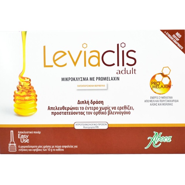 Aboca Leviaclis Adult Μικροκλύσμα 6 x 10gr