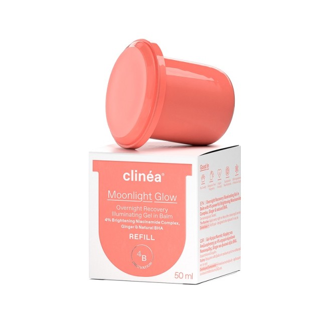 Clinéa Moonlight Glow Refill Gel Κρέμα Νύχτας Λάμψης και Αναζωογόνησης 50ml