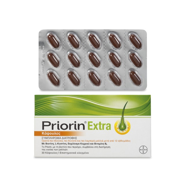 Priorin® Extra Συμπλήρωμα Διατροφής για την Υγεία των Μαλλιών 30 Κάψουλες