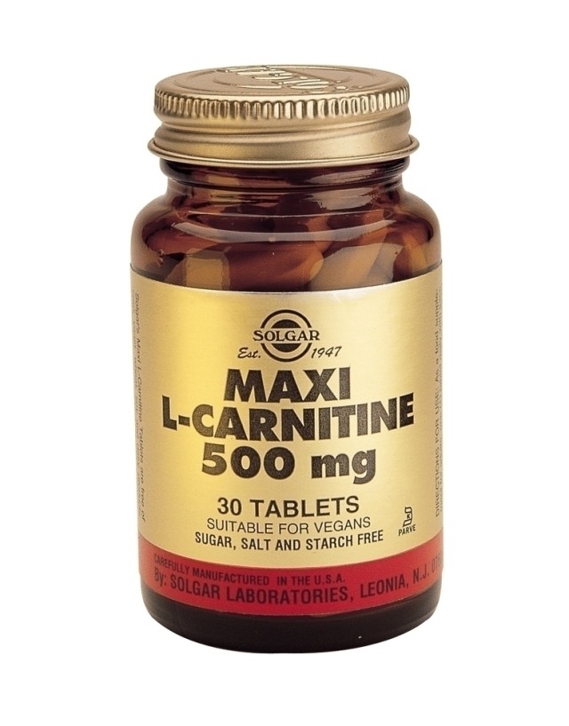 SOLGAR L-CARNITINE  500mg tabs 30s