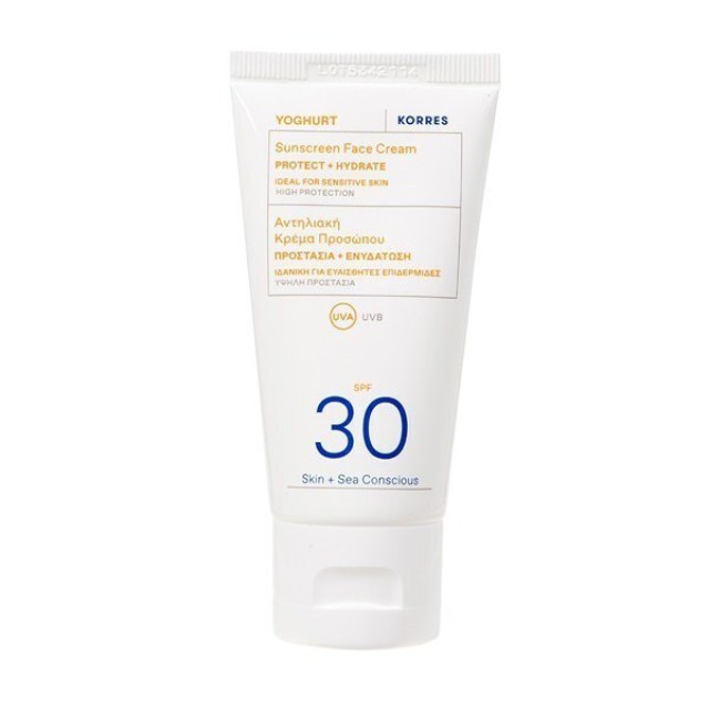 Korres Yoghurt Sunscreen Face Cream SPF30 Αντηλιακή Κρέμα Προσώπου, 50ml