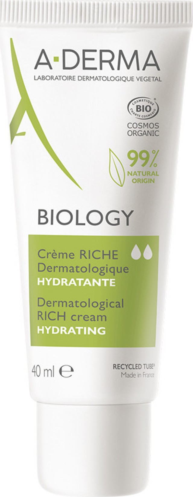 A-Derma Biology Dermatological Riche Cream Hydrating Πλούσια Ενυδατική Κρέμα για το Ξηρό Εύθραυστο Δέρμα 40ml