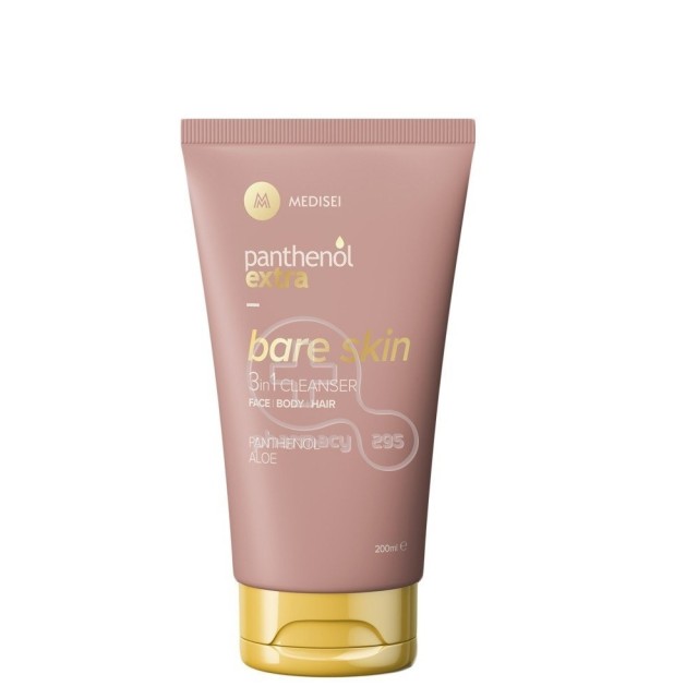 Medisei Panthenol Extra Bare Skin 3 in 1 Face Body & Hair Gel Cleanser 200ml