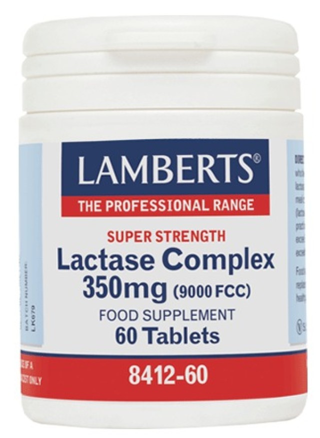 Lamberts Lactase Complex 350mg Σύμπλεγμα Λακτάσης 60 Ταμπλέτες