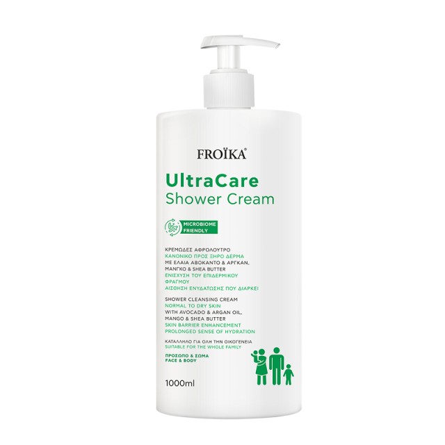 Froika UltraCare Shower Cream Κρεμώδες Αφρόλουτρο για Κανονικό προς Ξηρό Δέρμα 1000ml