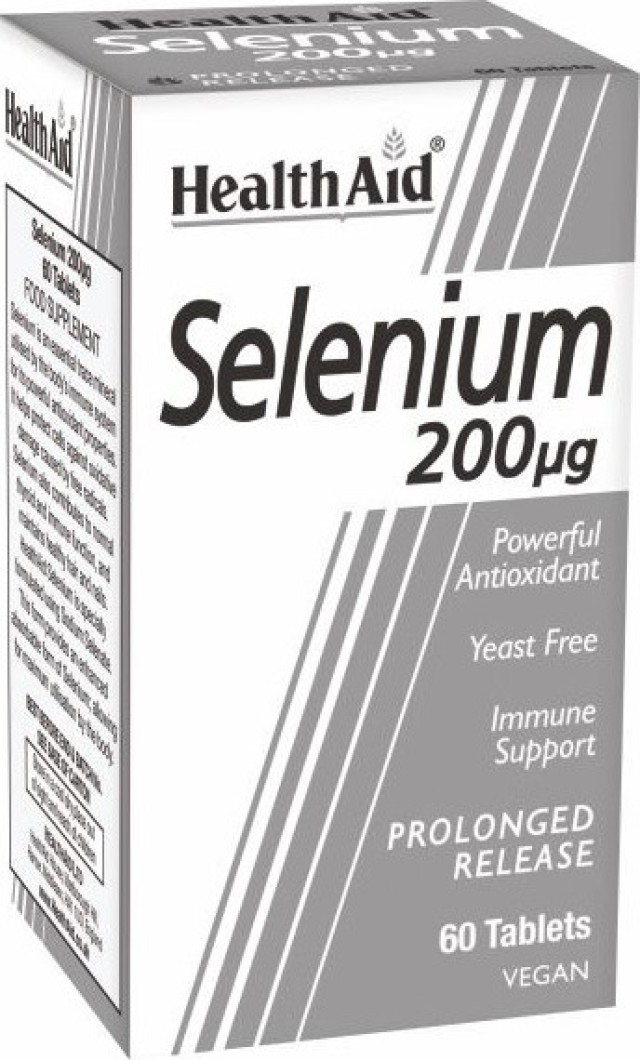 Health Aid Selenium 200μg Συμπλήρωμα Διατροφής με Σελήνιο για Αντιοξειδωτική Προστασία 60tabs