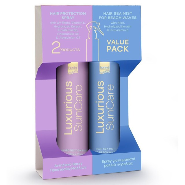 Intermed VALUE PACK Luxurious Sun Care Protection Hair Spray 200ml & Hair Sea Mist Spray 200ml.