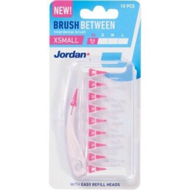 Jordan Brush Between S-XSMALL 0.4 mm Μεσοδοντια βουρτσακια Ροζ 10 τμχ