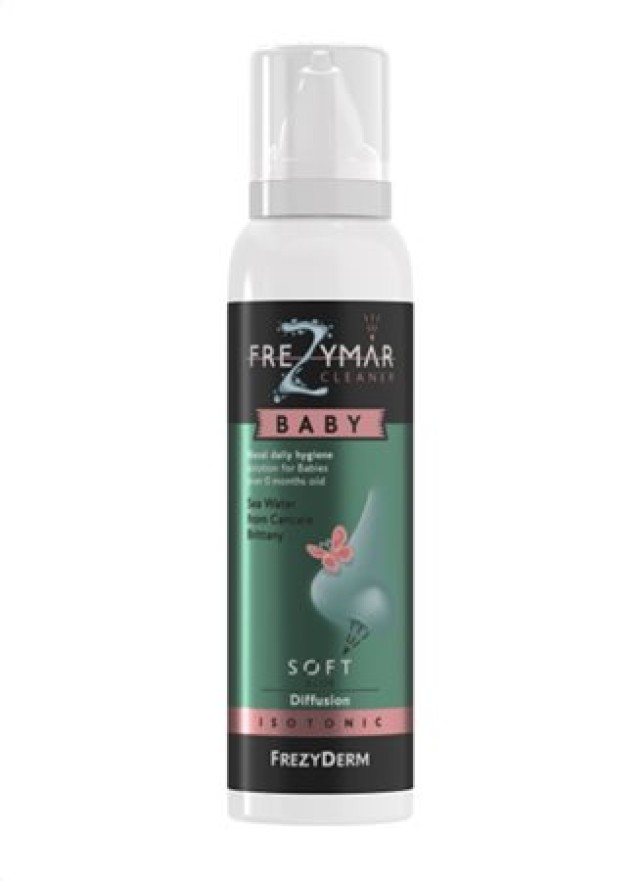 Frezyderm Frezymar Cleaner Baby Isotonic Ρινικό Διάλυμα Καθημερινής Υγιεινής Για Βρέφη Από 0 Μηνών Θαλασινό Νερό, 120ml