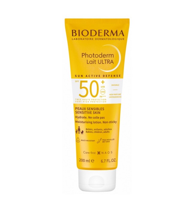 Bioderma Photoderm Lait Ultra Αντηλιακό Σώματος για Ευαίσθητες Επιδερμίδες SPF50, 200ml