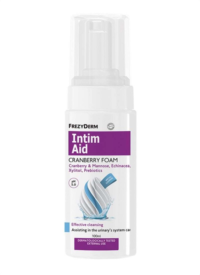 Frezyderm Intim Aid Cranberry pH5.0 100ml- Πλούσιος Αφρός Καθαρισμού & Φροντίδας Της Ευαίσθητης Περιοχής