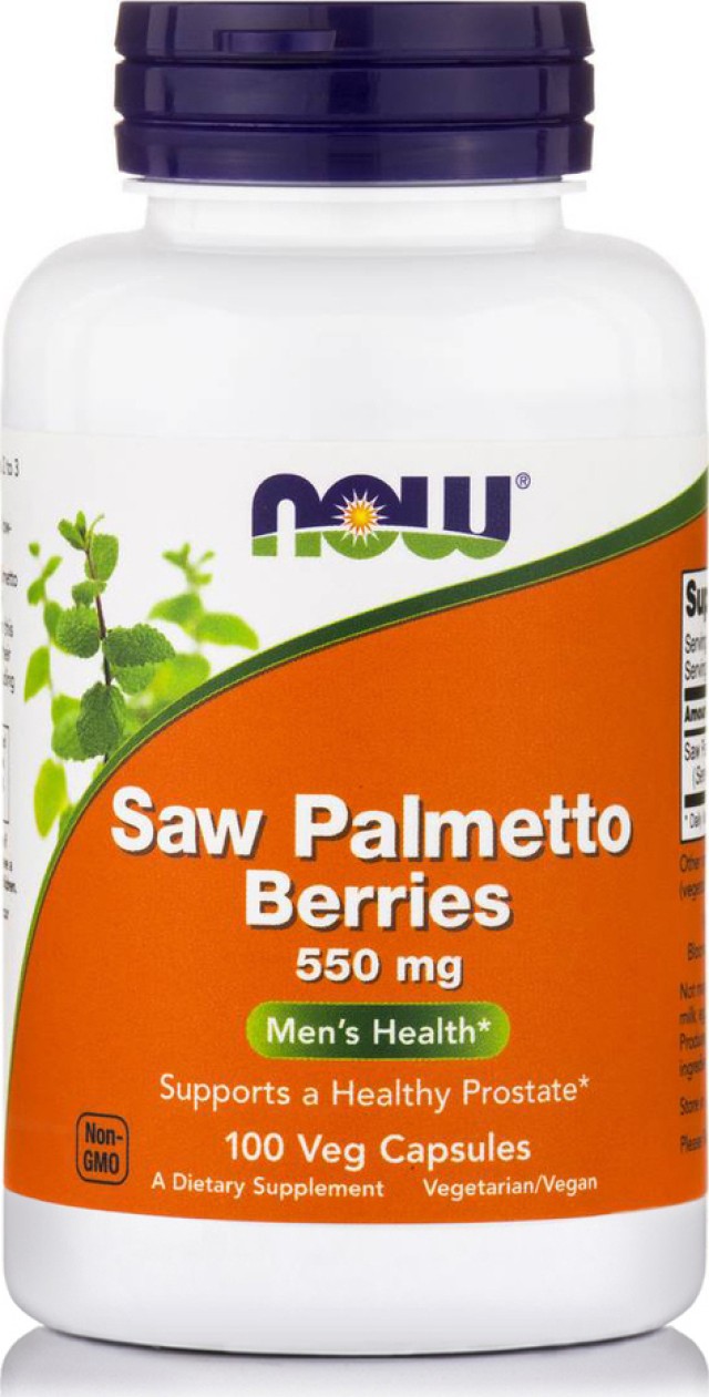 Now Foods Saw Palmetto 550mg 100 φυτικές κάψουλες