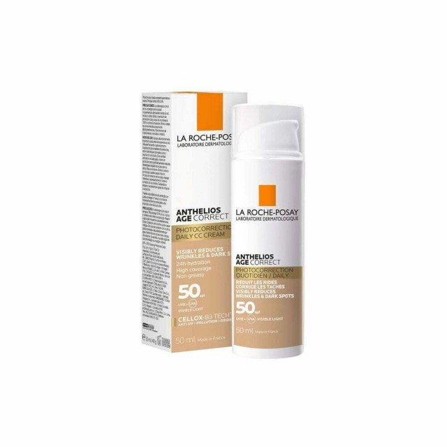 La Roche-Posay Αnthelios Age Correct SPF50 Αντηλιακό Προσώπου κατά των Σημαδιών Γήρανσης με Χρώμα 50ml