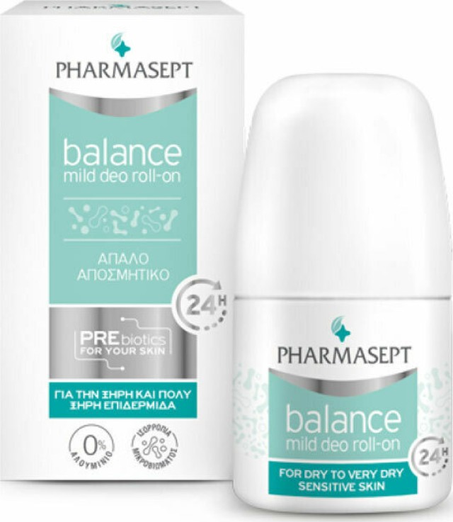 Pharmasept Balance Mild Deo 24h για Ξηρές Επιδερμίδες Roll-On 50ml