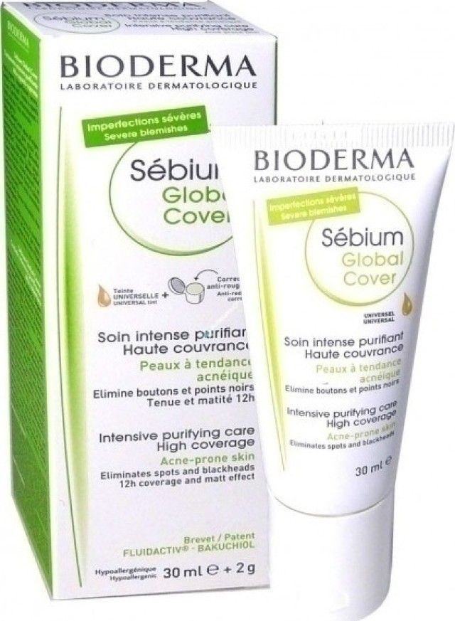 Bioderma Sebium Global Cover Θεραπεία Ατελειών με Χρώμα 30ml