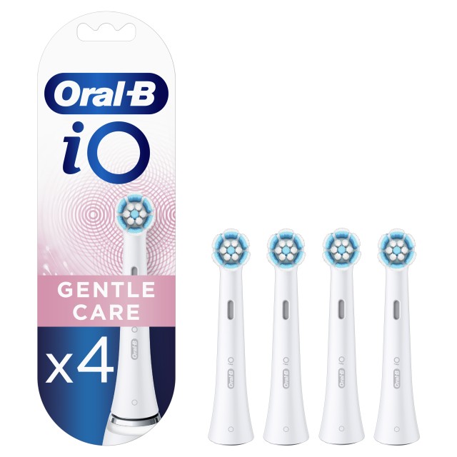 Oral-B iO Gentle Care Ανταλλακτικές Κεφαλές για Ηλεκτρική Οδοντόβουρτσα 328889 4τμχ