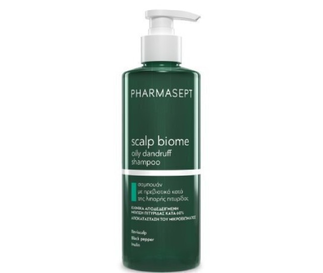 Pharmasept Scalp Biome Oily Dandruff Σαμπουάν Ρύθμισης Λιπαρότητας & της Λιπαρής Πιτυρίδας, με Πρεβιοτικά 400ml