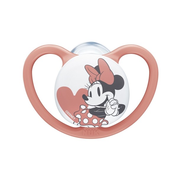 Nuk Space Disney Πιπιλα Σιλικ. 18-36m Σκουρο Ροζ Minnie 1τμχ