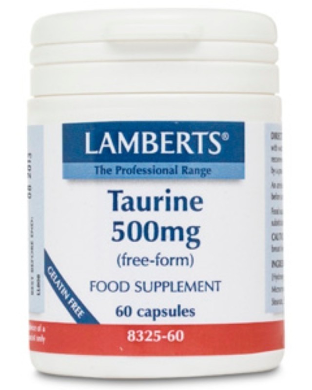 LAMBERTS TAURINE 500MG 60CAPS