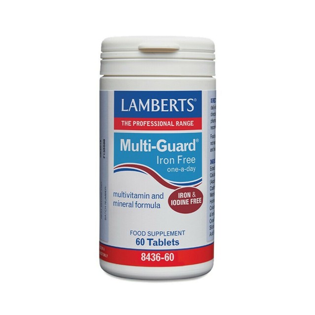 Lamberts Multi-Guard Iron Free Πολυβιταμίνη Χωρίς Σίδηρο 60 Ταμπλέτες