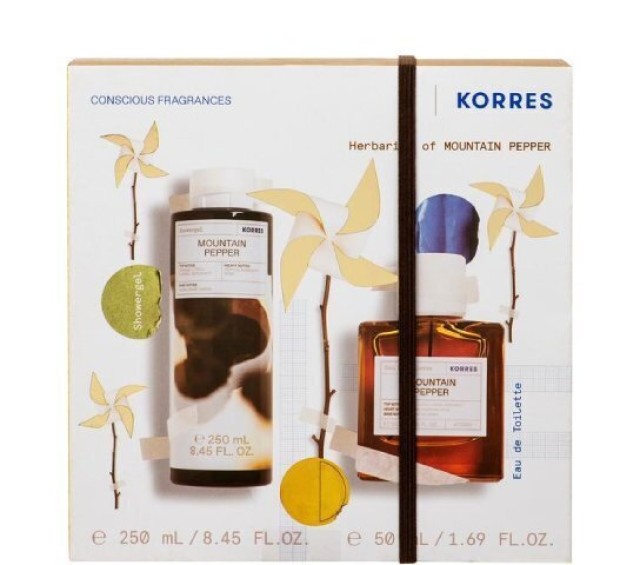 Korres Promo Pack Herbarium of Mountain Pepper Eau de Toilette 50ml + Αφρόλουτρο 250ml