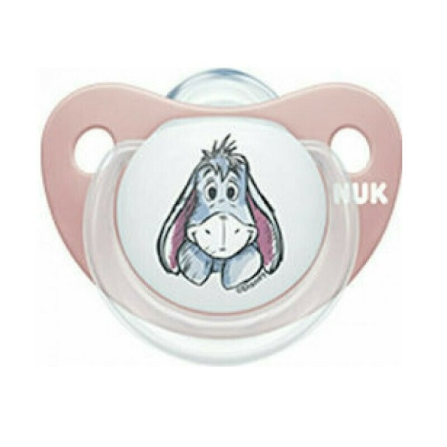 Nuk Disney Baby Πιπίλα σιλικόνης 6 - 18 M  σχέδιο Ροζ Γκαρής 1 τεμάχιο