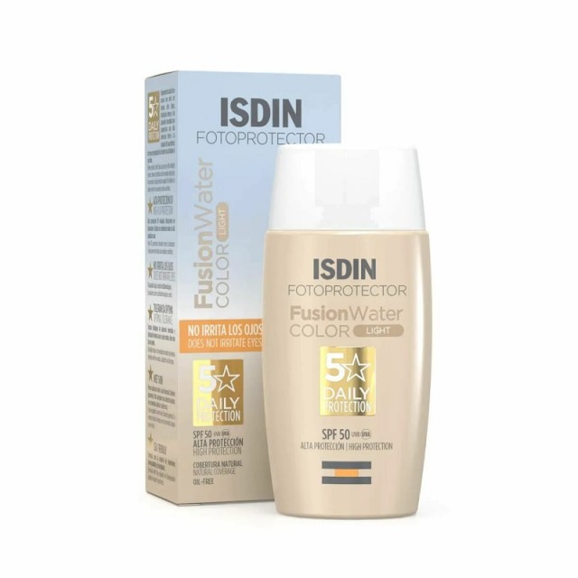 Isdin Fotoprotector Fusion Water Αντηλιακή Κρέμα Προσώπου SPF50 με Χρώμα Light 50ml