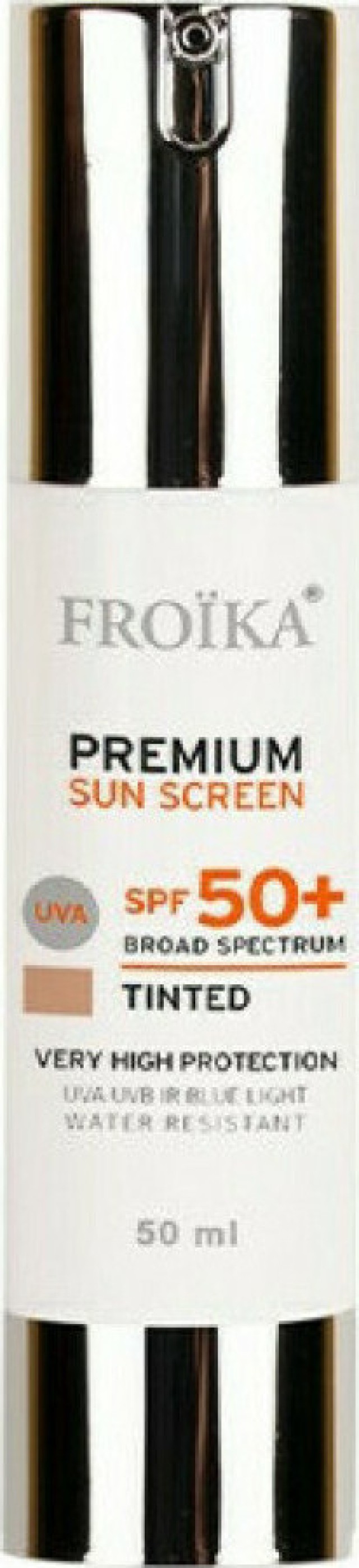 Froika Premium Sunscreen Tinted SPF50 Αντιηλιακή Κρέμα Προσώπου Με Χρώμα 50ml