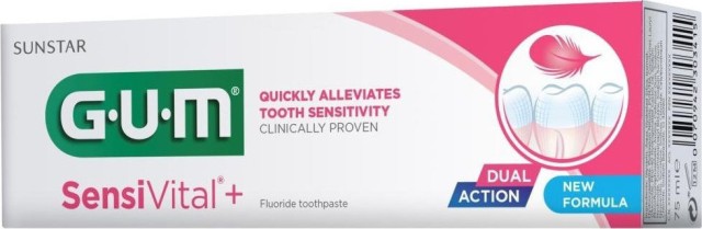 Gum Sensivital + Οδοντόκρεμα Κατάλληλη για Ευαίσθητα Ούλα και Δόντια 75ml