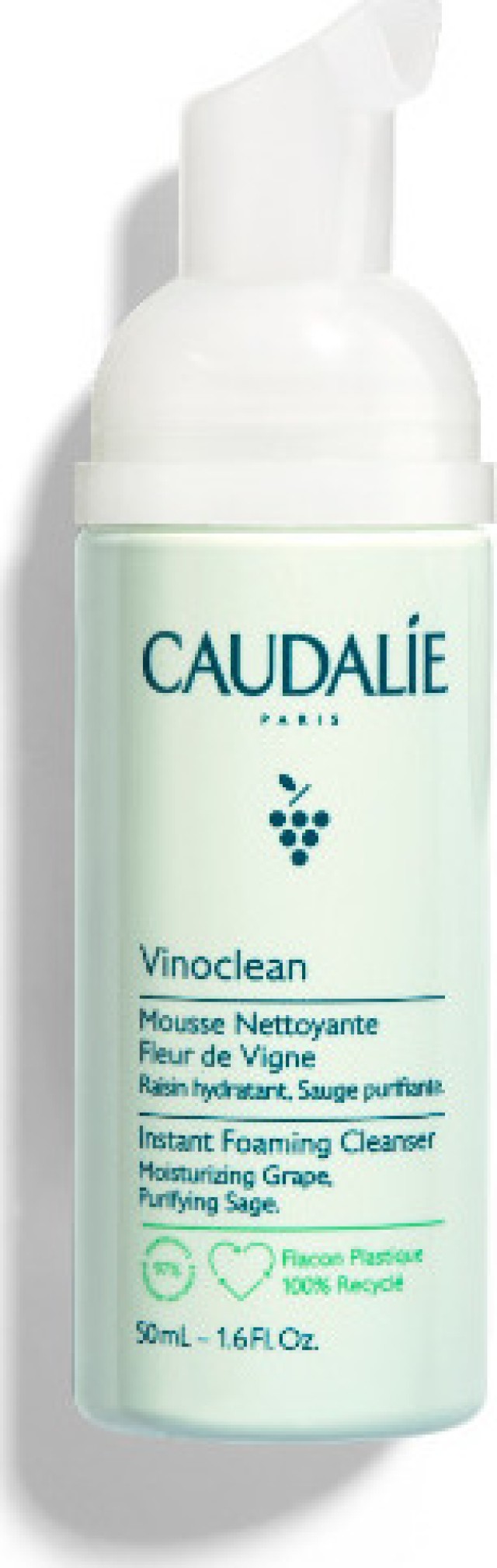 Caudalie Vinoclean Instant Foaming Cleanser Απαλός Αφρός Καθαρισμού για το Πρόσωπο 50ml