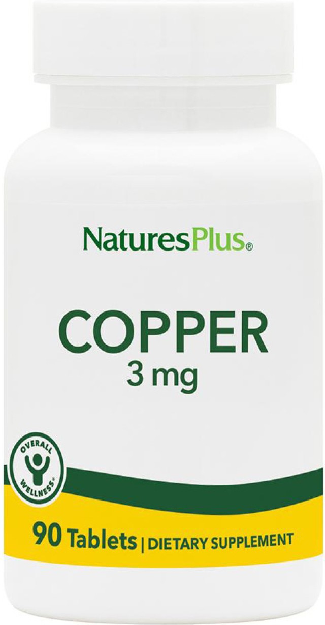 Natures Plus COPPER 3 MG TABLETS 90