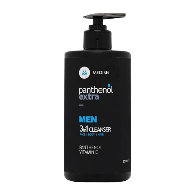 Panthenol Extra Men 3 In 1 Cleanser, Ανδρικό Αφρόλουτρο & Σαμπουάν 500ml