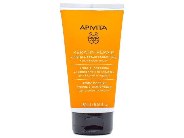 Apivita Keratin Repair Nourish & Repair Conditioner Κρέμα Μαλλιών Θρέψης & Επανόρθωσης με Μέλι & Φυτική Κερατίνη, 150ml