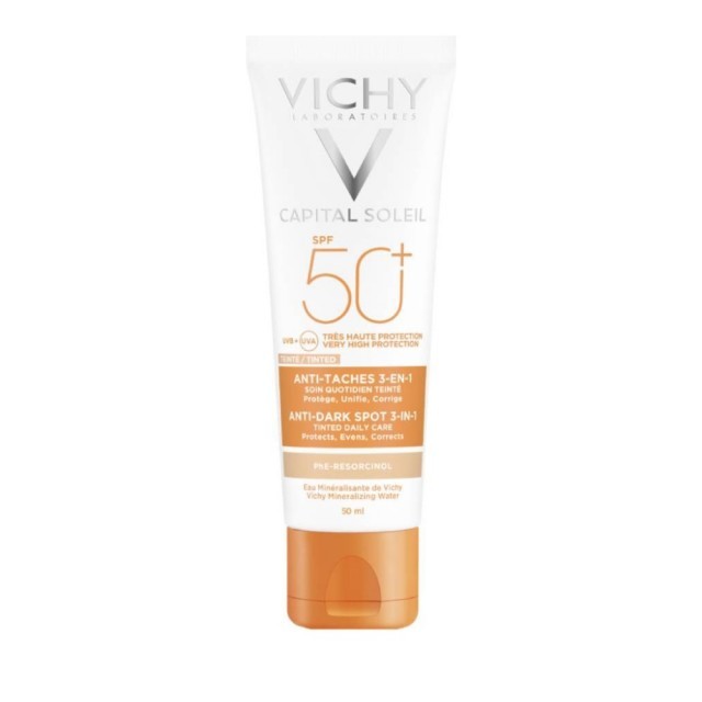 Vichy Ideal Soleil SPF50+ Anti Spot Αντηλιακή Προσώπου κατά των Κηλίδων με Χρώμα & μη Λιπαρή Υφή 50ml