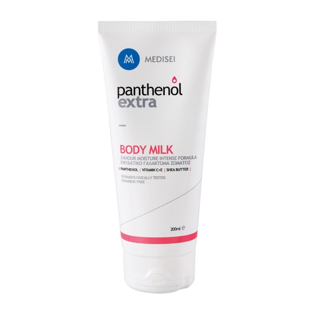 Panthenol Extra Body Milk 24ωρης εντατικής ενυδάτωσης, Ενυδατικό Γαλάκτωμα Σώματος 200ml