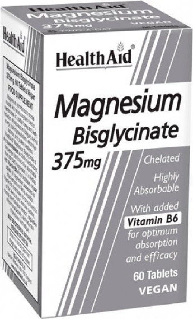 HEALTH AID MAGNESIUM BISGLYCINATE 375MG