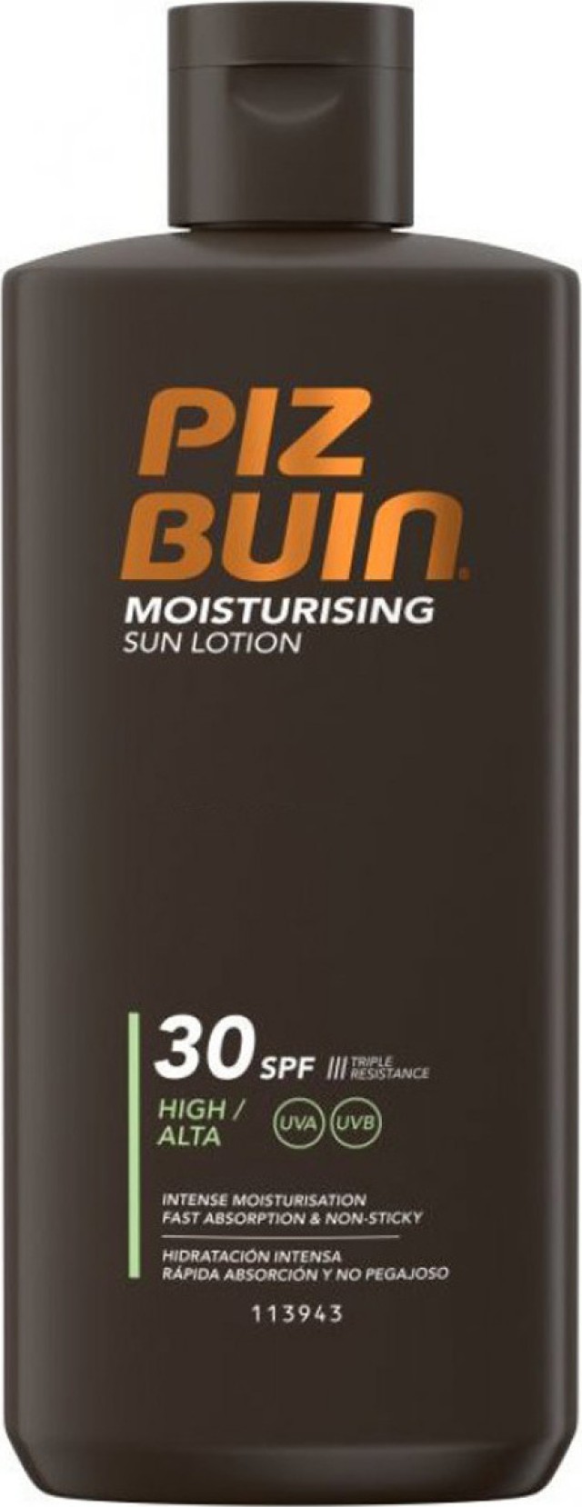 Piz Buin® Moisturising Sun Lotion SPF30 Αντηλιακό Γαλάκτωμα Για Πρόσωπο και Σώμα 200ml