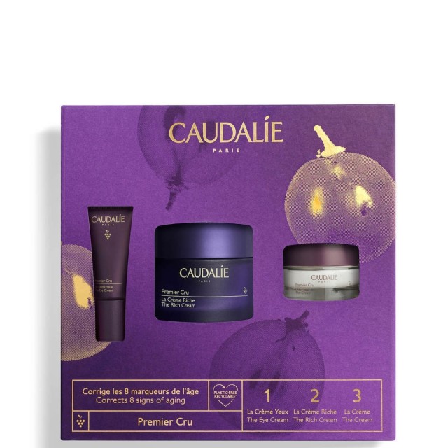 Caudalie Premier Cru Promo με The Cream Κρέμα Ημέρας για Ολική Αντιγήρανση για Όλους τους Τύπους Επιδερμίδας, 50ml & Δώρο The Cream Travel Size, 15ml & The Eye Cream Κρέμα Ματιών, 5ml, 1σετ