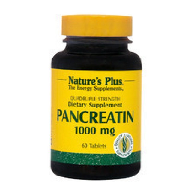 Natures Plus PANCREATIN 1000 MG 60 ταμπλέτες