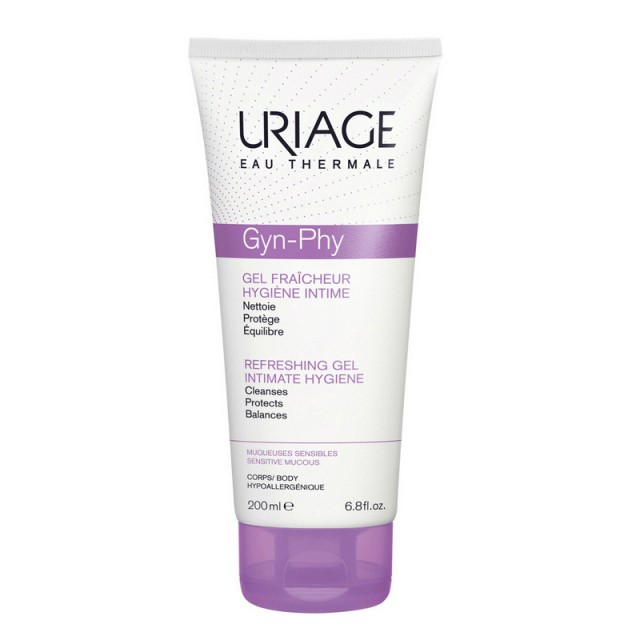  Uriage Gyn-Phy Gel Fraicheur Hygiene Intime Αναζωογονητικό Gel Καθαρισμού 200ml 