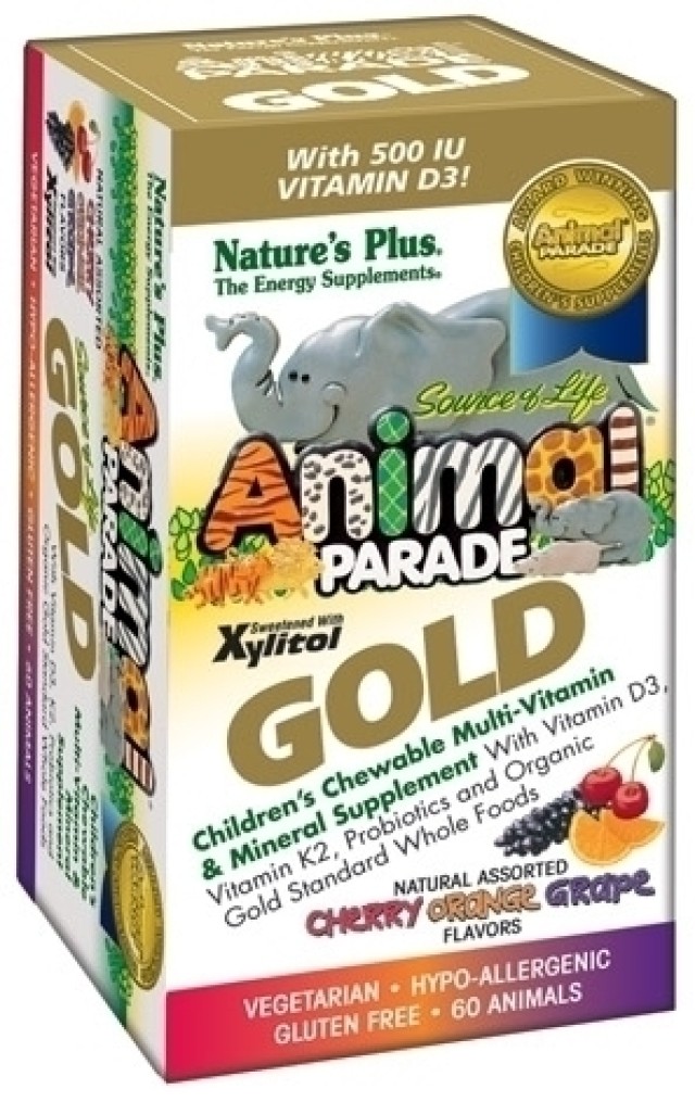 Natures Plus ANIMAL PARADE GOLD ASSORTED TABS 60