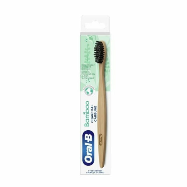 Oral-B Bamboo Charcoal Soft Μπεζ-Μαύρο 1τμχ