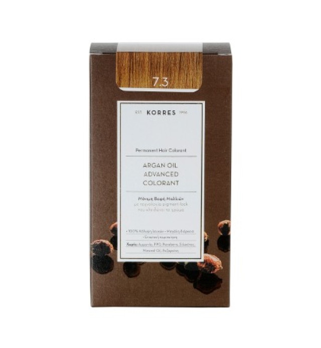 KORRES ARGAN OIL ADVANCED COLORANT 7.3 ΞΑΝΘΟ ΜΕΛΙ 50ML