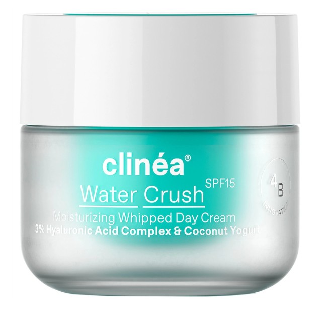 Clinea Water Crush Κρέμα Προσώπου Ημέρας με SPF15 για Ενυδάτωση με Υαλουρονικό Οξύ 50ml