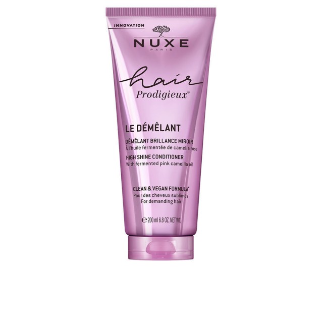 Nuxe Hair Prodigieux High Shine Conditioner Μαλακτική Κρέμα Λάμψης Με Εκχύλισμα Ελαίου Ροζ Καμέλιας 200ml