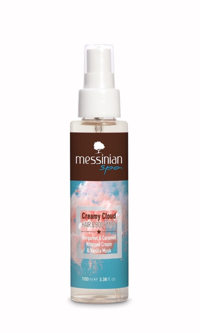 Messinian Spa Creamy Cloud Hair & Body Mist με Άρωμα Περγαμόντο & Καραμελωμένη Σαντιγύ 100ml