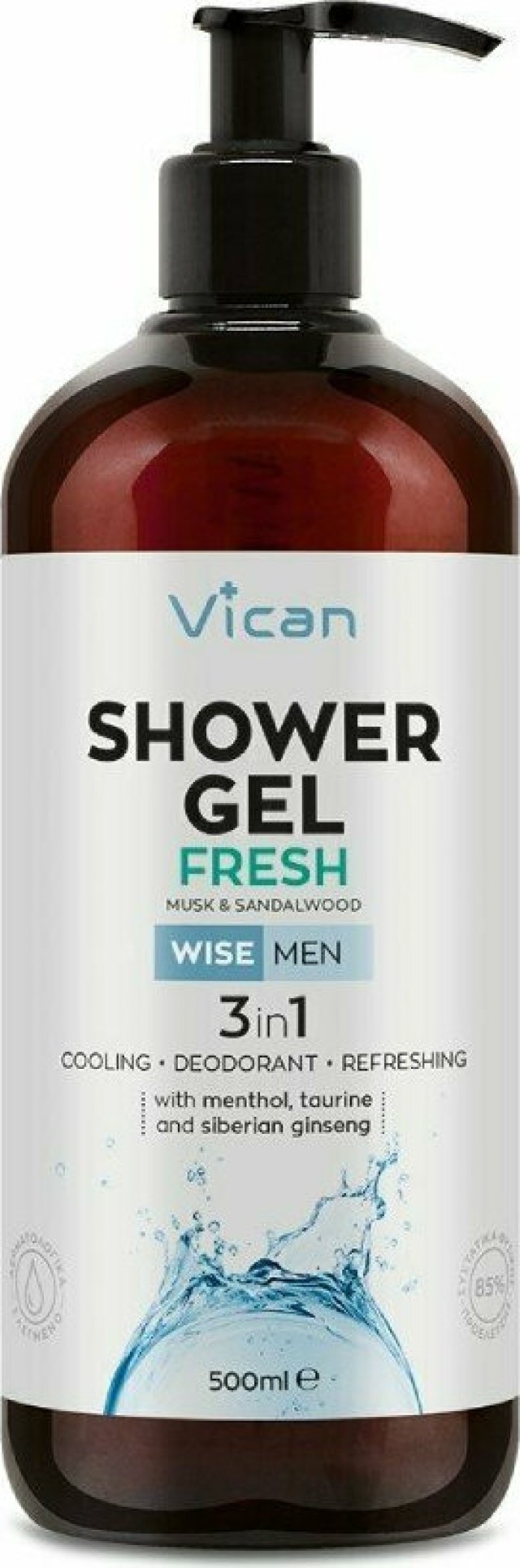 Vican Wise Men Shwoer Gel Fresh Ανδρικό Αφρόλουτρο με Αίσθηση Φρεσκάδας 500ml