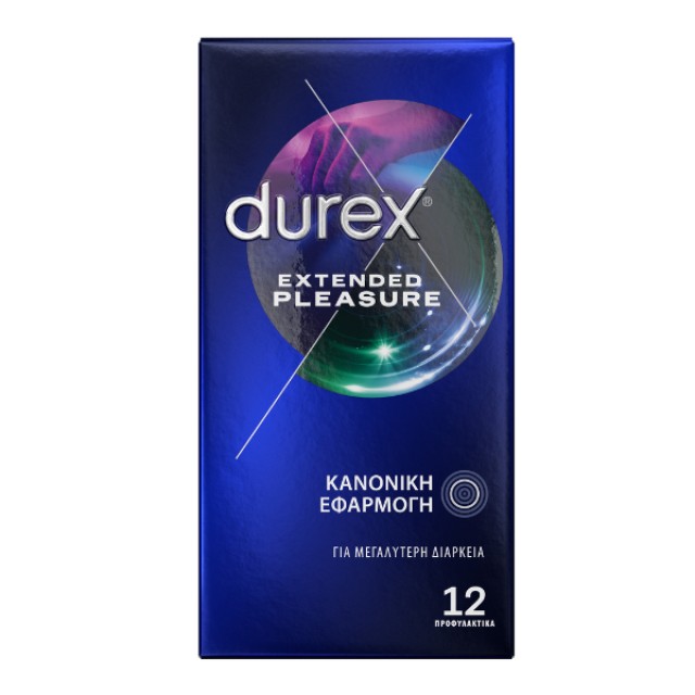 Durex Extended Pleasure, Προφυλακτικά Για Απόλαυση Παρατεταμένης Διάρκειας, 12 τεμάχια